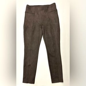 SPANX Brown Suede-like Pants